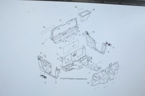 Nos polaris ranger closeoff panel kit, rear, lower, genuine oem part 2206621  s