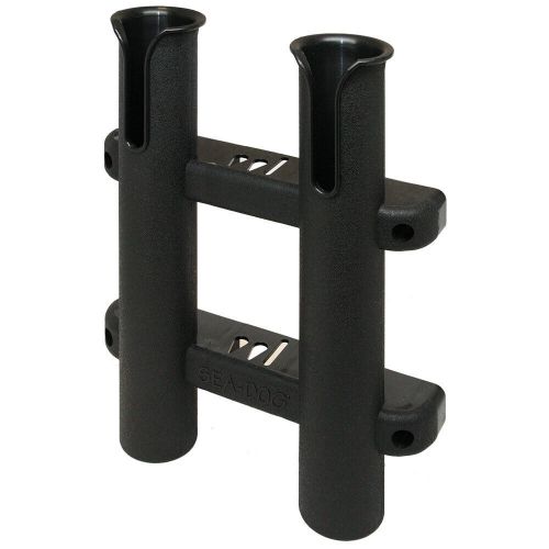 Sea-dog two pole side mount rod storage rack - black