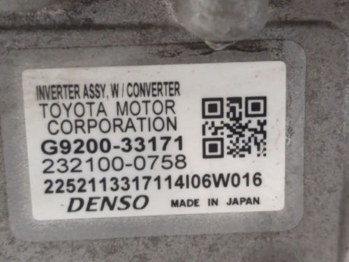 2012-2017 toyota camry hybrid dc synergy drive power inverter n1ru0