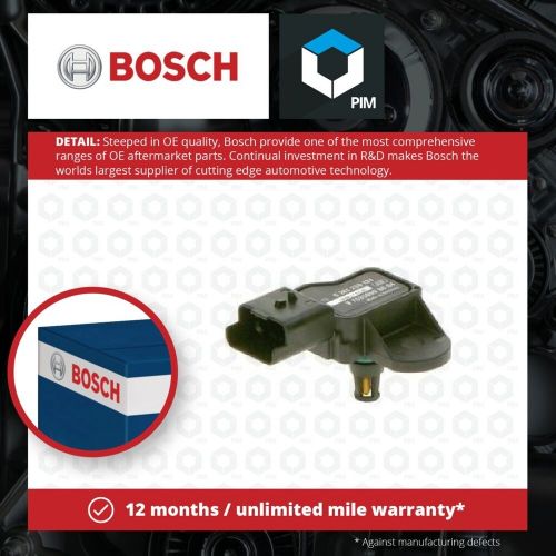 Boost pressure sensor fits citroen c4 1.6 08 to 10 bosch v753506980 1922r6 new