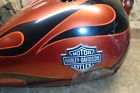 2011 harley davidson hd fxdwg wide glide fuel gas tank orange black petrol pump