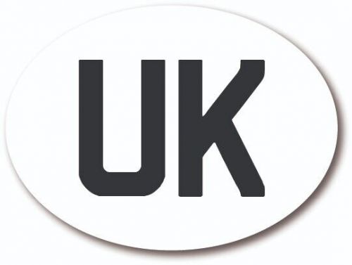 Uk oval sticker decal rear car van motorhome campervan united kingdom eu europe