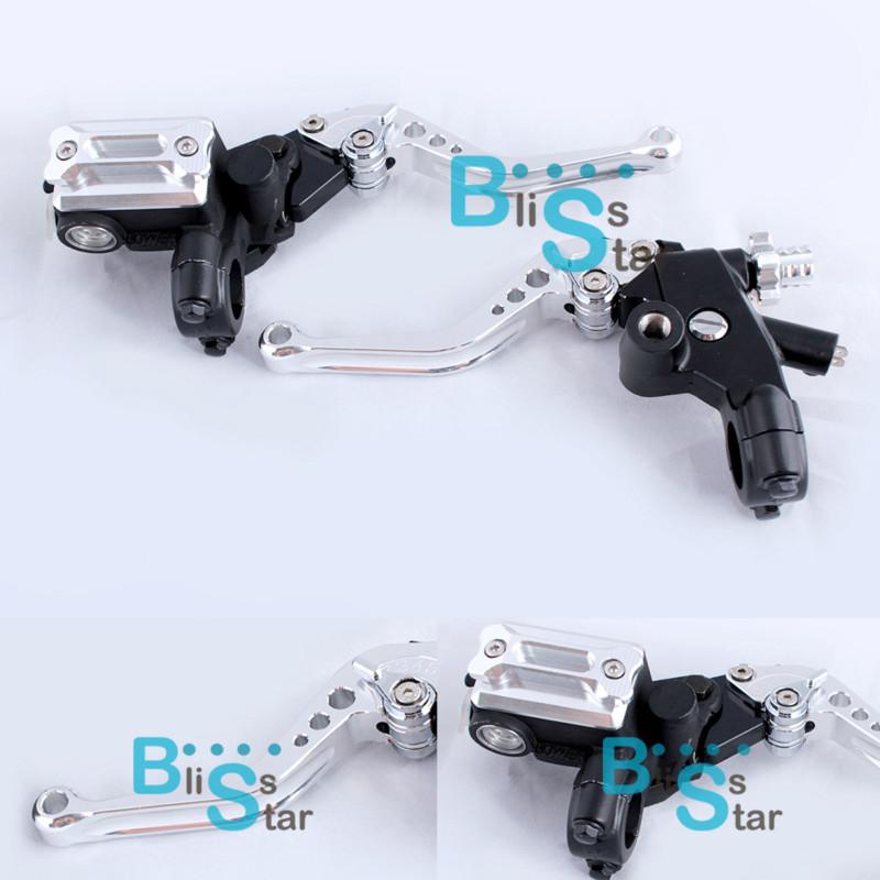 Silver brake clutch lever master cylinder reservoir for honda cb300 cb500