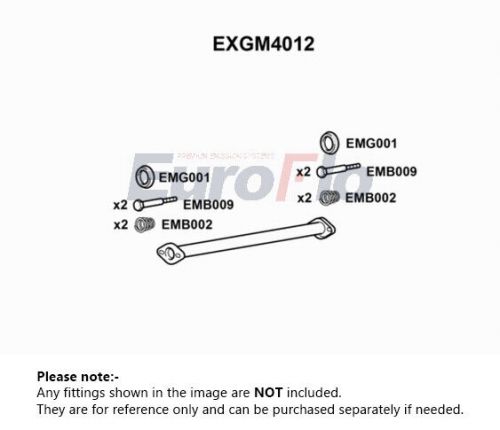 Exhaust pipe centre exgm4012 euroflo genuine top quality guaranteed new