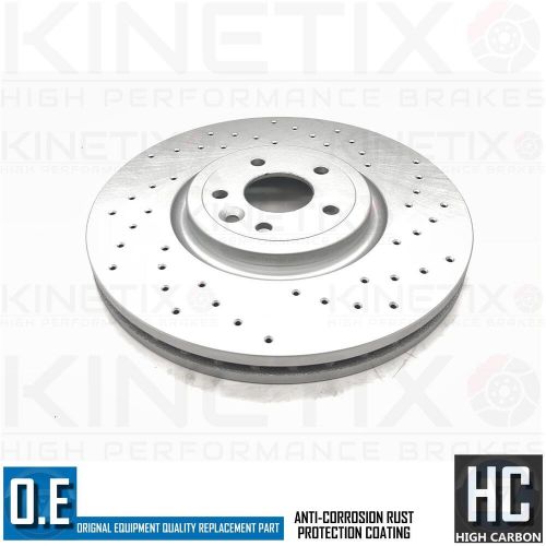 For jaguar xf 3.0 d sport cross drilled front brake discs pair 350mm (18&#034; rims)