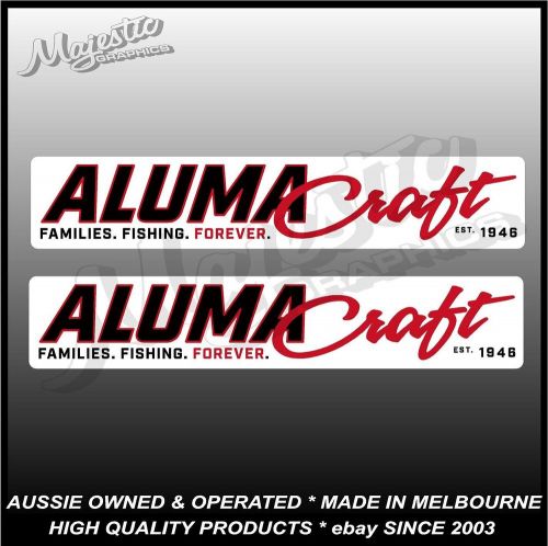 Alumacraft - est 1946 - 400mm x 75mm x 2 - pair - boat decals