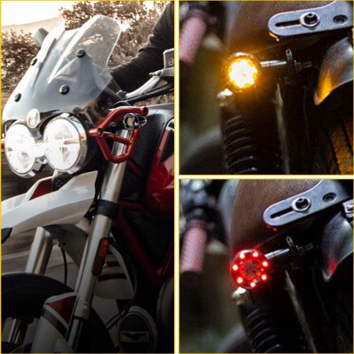 8pcs motorcycle led bullet brake blinker turn signal tail light for honda