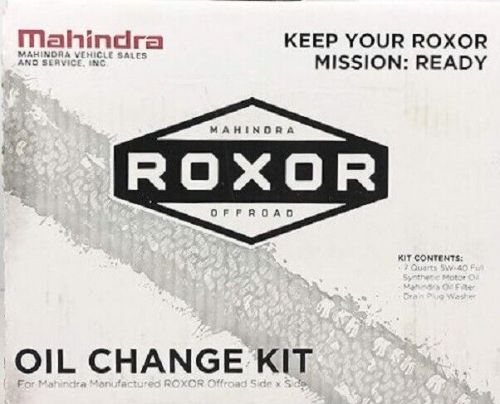 Mahindra roxor oil change kit off road sxs utv p/n 0000aua01251n