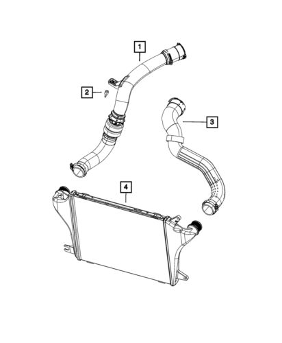 Genuine mopar charge air cooler duct 68283404af