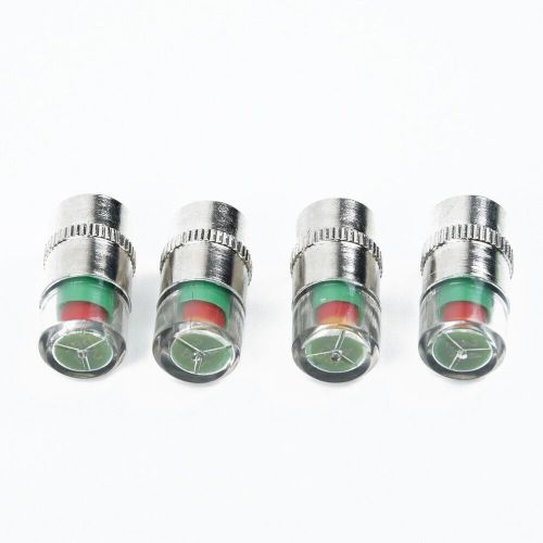 4x car tyre tire pressure monitor valve air cap sensor indicator 3 colour guage