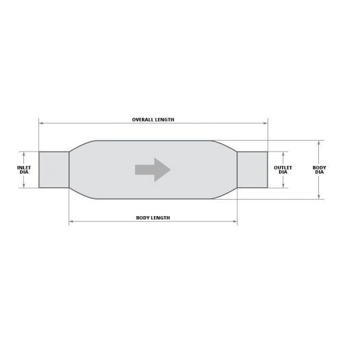 Ap exhaust 351200s - enforcer series aluminized steel round glass pack blank