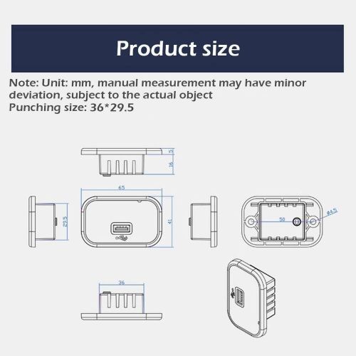 Usb car charger socket 12v/24v✅ for motorcycle car on-board charger fast charge