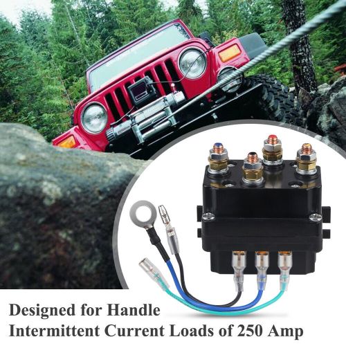 12V 250A Winch Solenoid Relay Contactor + Rocker Thumb Switch for 2000-5000lbs, US $32.99, image 2