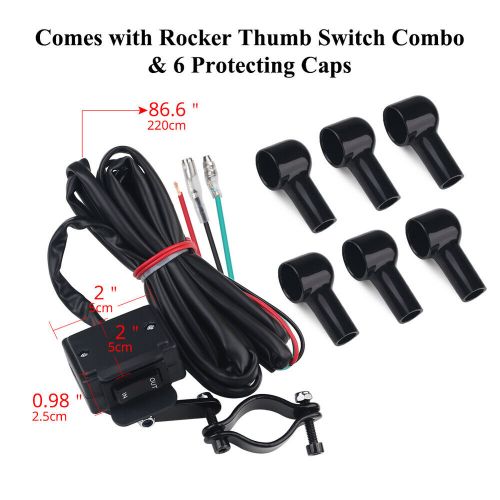 12V 250A Winch Solenoid Relay Contactor + Rocker Thumb Switch for 2000-5000lbs, US $32.99, image 4