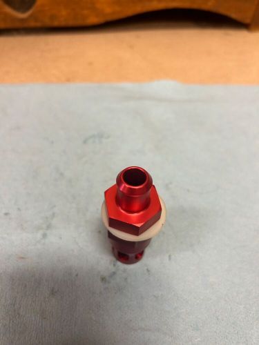 Sprint car fuel cell top plate breather/check valve fitting