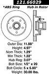 Centric parts 121.66029 front disc brake rotor