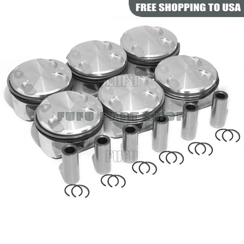 Pistons &amp; rings set mahle 10.7:1 for bmw e90 e60 e83 128i 328i 528i x1 n52 3.0l