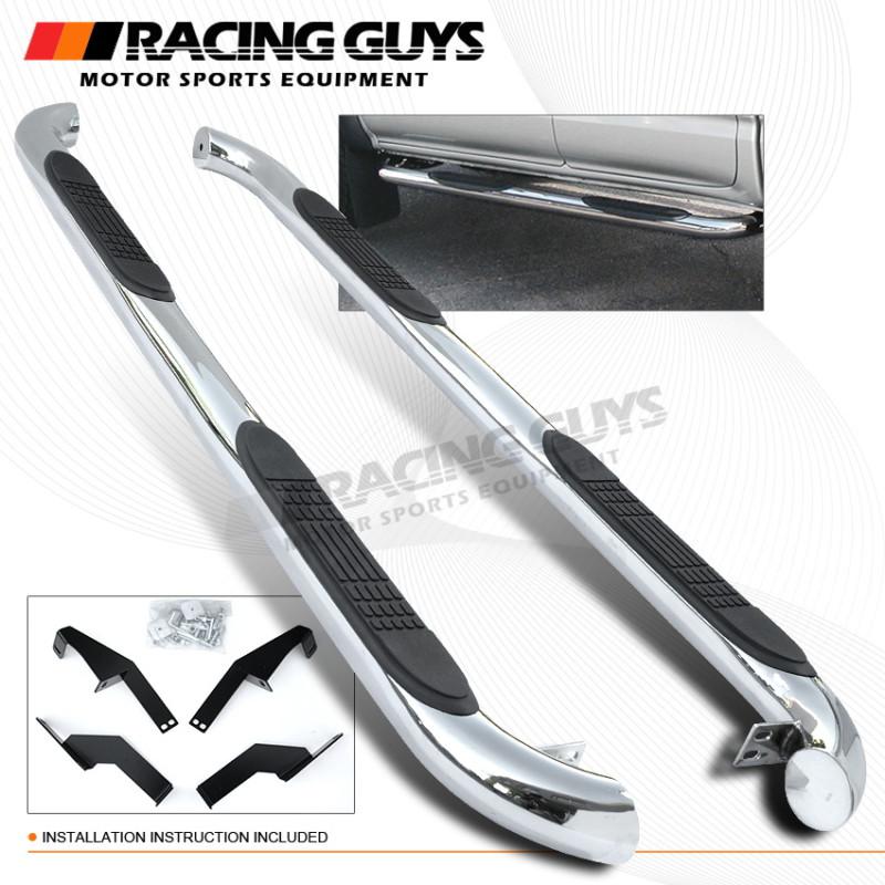 New polished chrome side step nerf bars pair gls se 4dr running board left+right