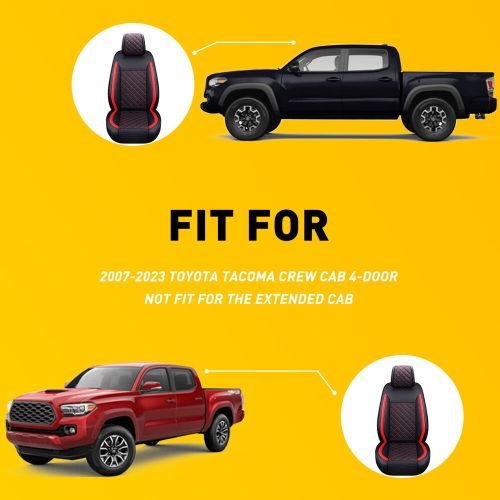 For toyota tacoma crew cab 4-door 2007-2023 car 5-seat cover leather cushion usa