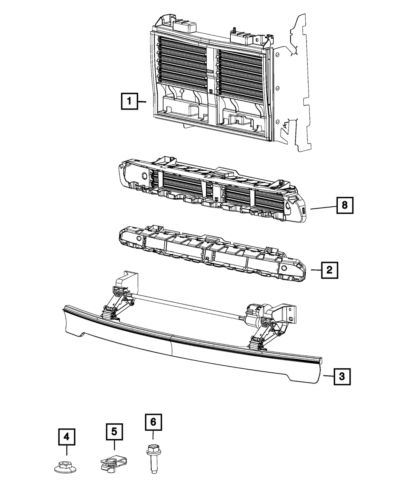 Genuine mopar front air dam 68274406ah