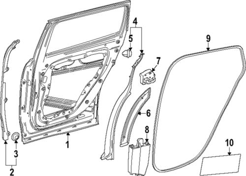 Genuine mercedes-benz door edge guard 247-730-01-02