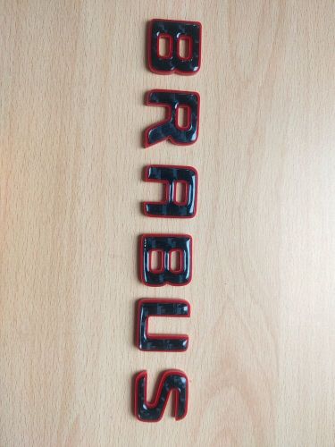 Brabus emblms trunk badges red and carbon style