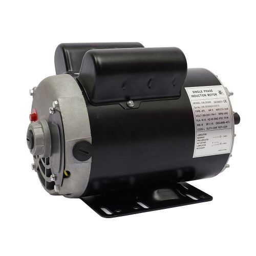 Air compressor electric motor 5 hp spl horsepower single phase 5/8&#034; keyed shaft