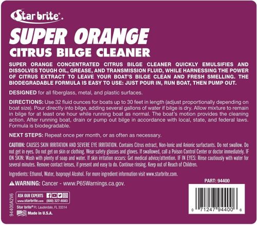 Star brite super orange citrus bilge cleaner - 1 gallon (pack of 1),