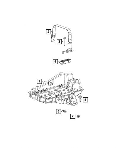 Genuine mopar battery tray 68226079ad