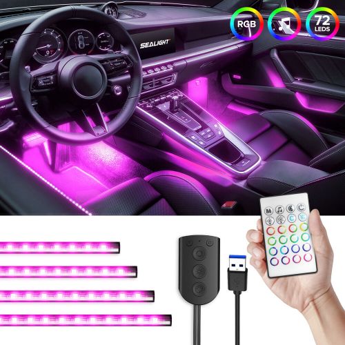 8 multi-color ambient light strip background ambient led light for truck suv