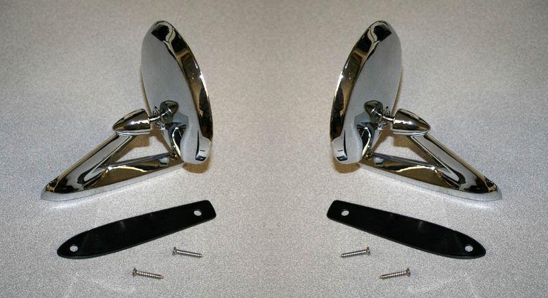 New 1964-1966 mustang chrome outside mirror right & left side pair mirrors 