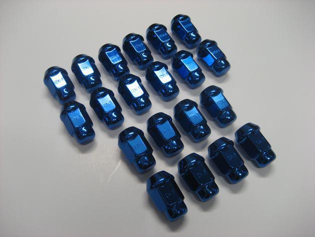 20 1/2 blue acorn wheel lug nuts 3/4 hex ford mustang gt gt500 shelby cobra v6