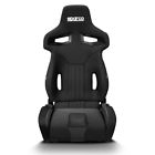 Sparco r333 black fabric, dual reclining, 2-way tilt, base mounted sport seat