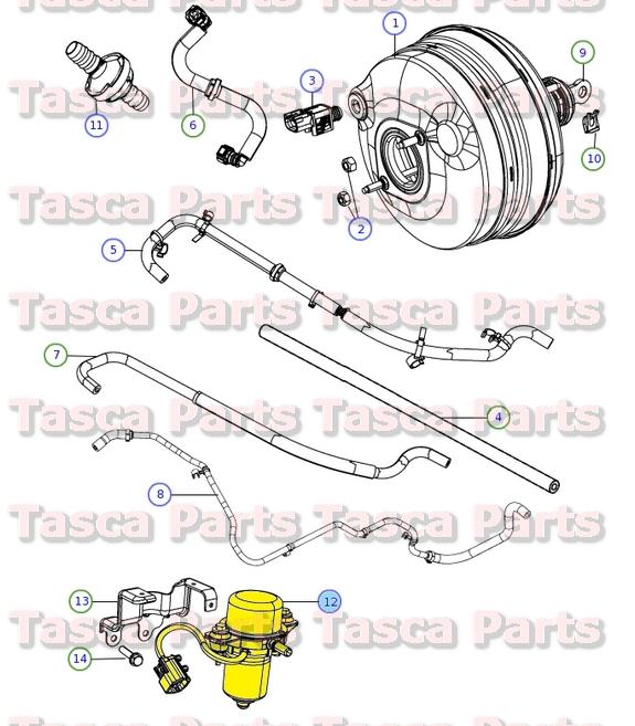 Oem brake booster air pump dodge ram 1500 jeep wrangler chrysler 300 #4581581aa