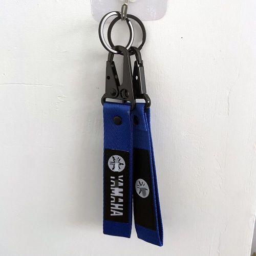2x Backpack Key Ring Strap Metal Keychain Lanyard Double Side For Ymaha Blue, US $11.99, image 5