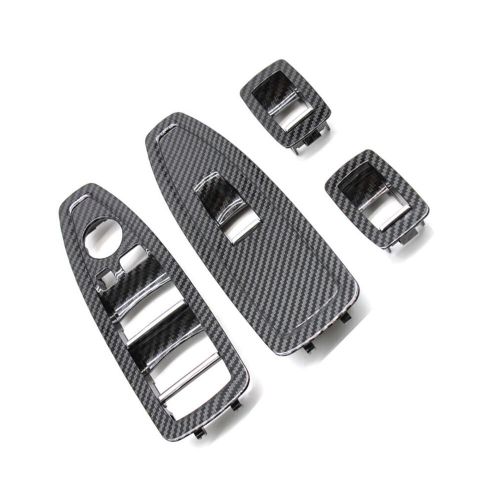 Carbon fiber 4pcs set window lift switch panel for bmw 1/3/4 series f20 f30 f36