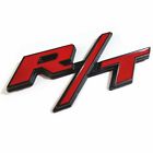 #oem for r/t car front grill emblems rt badge black red nameplate car sticker