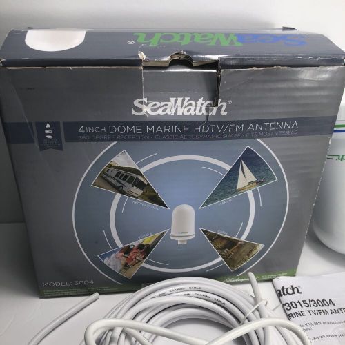 Shakespeare 3004 seawatch marine tv antenna, 4&#034; one size, white