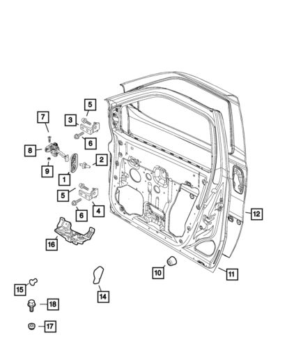 Genuine mopar speaker bracket left 68283821aa