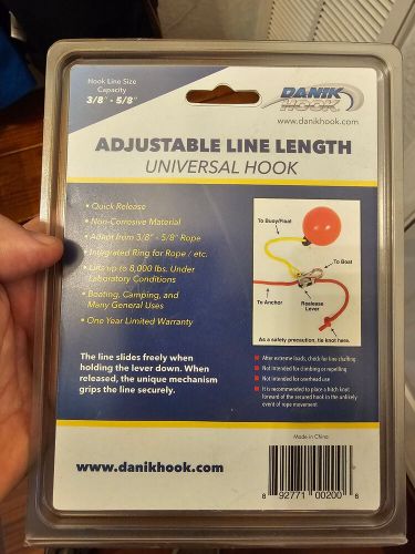 Danik hook adjustable line length anchor hook - stainless steel – 3/8″-5/8″ nib