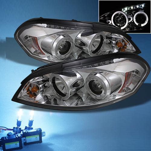 8000k slim xenon hid+ 06-10 impala monte carlo dual halo projector headlights