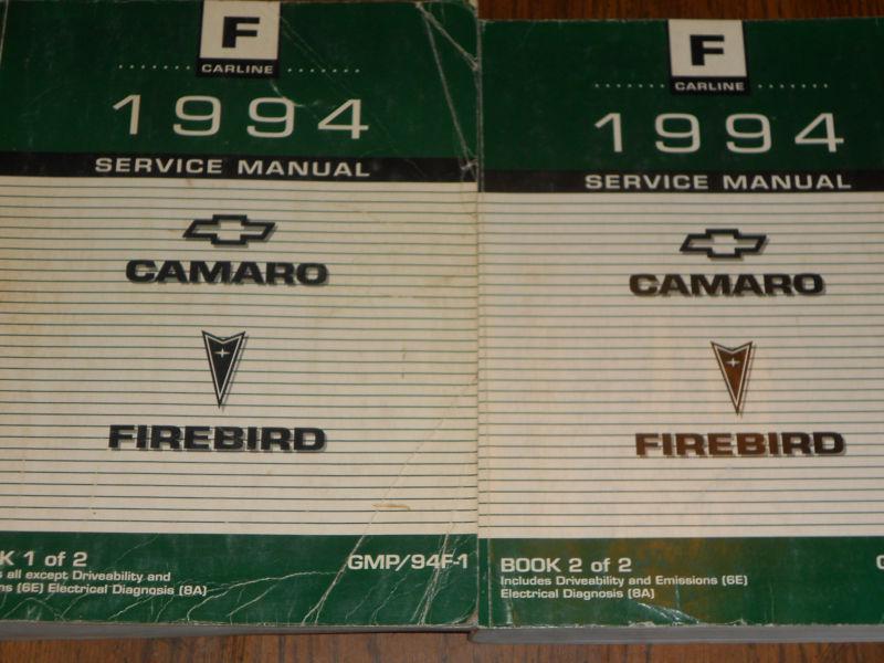 1994 camaro and firebird shop manual set original books