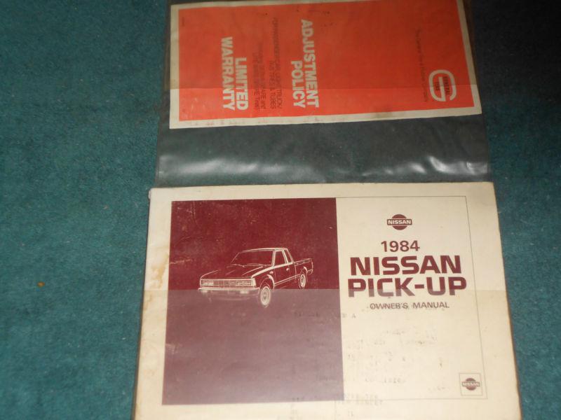 1984 nissan pick-up owner's manual set / good original pickup guide book set!