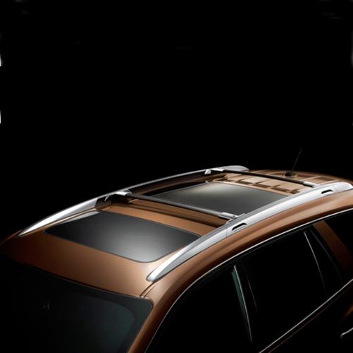 2013 enclave roof rail cross rail kit with chrome end caps - black 12499978