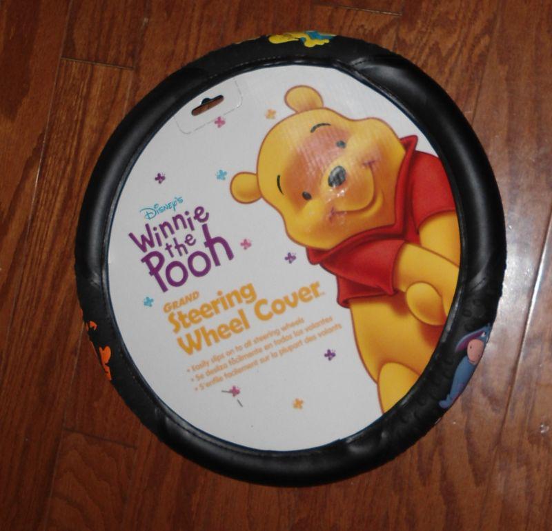 Winnie the pooh & piglet best friends steering wheel cover car auto vinyl+rubber