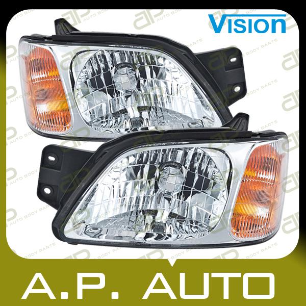 Pair head light lamp assembly 00-04 subaru legacy 03-06 baja l+r new replacement