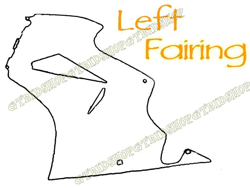 Universal left fairing for honda vfr800 vfr 800 f1 vtec ( 2002 - 2007 ) black