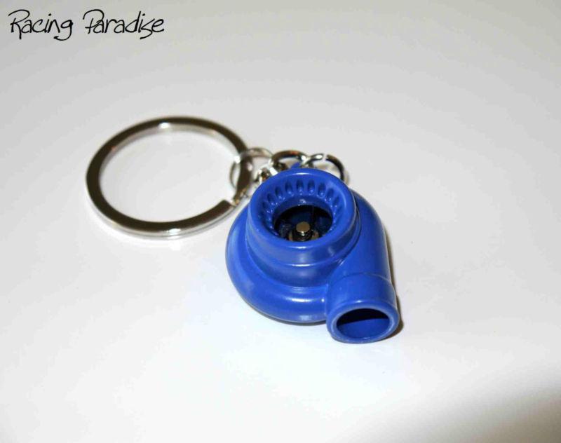 Blue spinning turbo turbocharger keychain fashion keyring 9 colors t3 t4 t25 t28