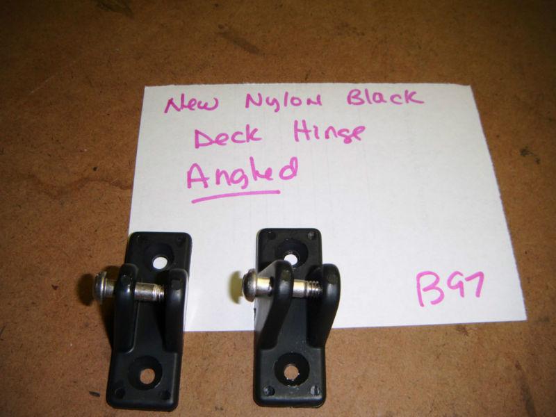 New black nylon deck hinges - set of 2