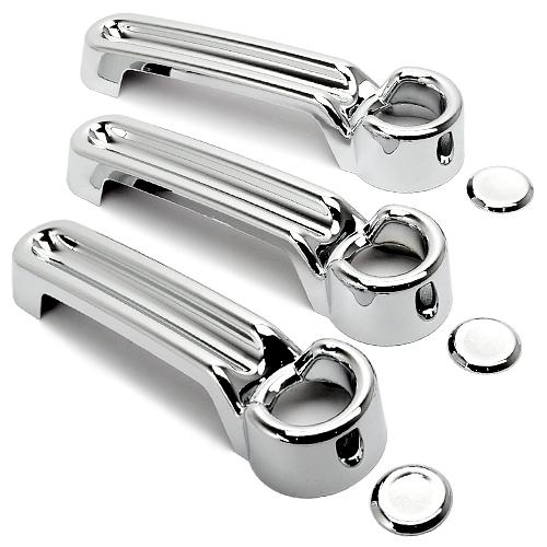 2009-2012 jeep wrangler triple chrome jk-3 door+tailgate handle cover kit 12